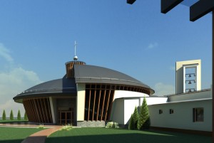 5- 3D- Pohľad z átria kláštora